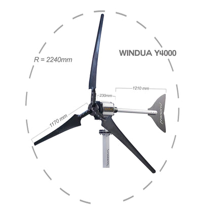 Windua Y5000 (5 KW) Horizontal Axis Wind Turbine